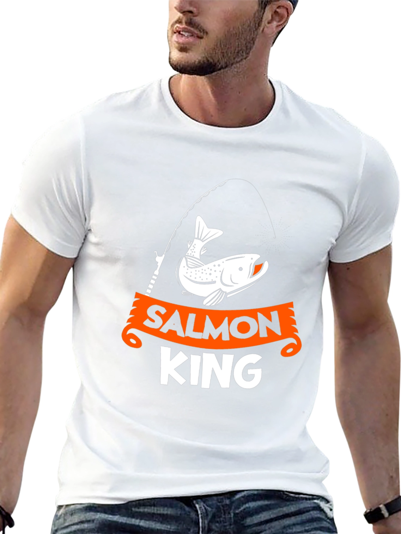 Salmon King Graphic Tee - Fishing T-Shirt
