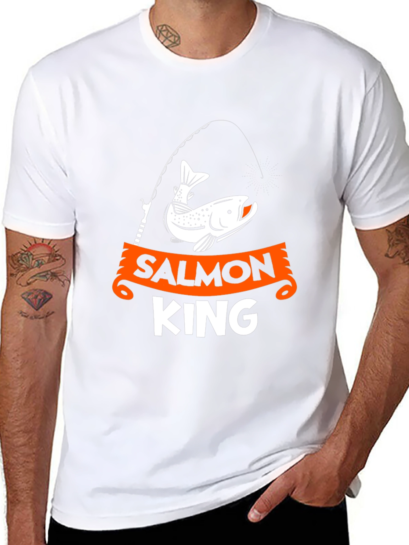 Salmon King Graphic Tee - Fishing T-Shirt