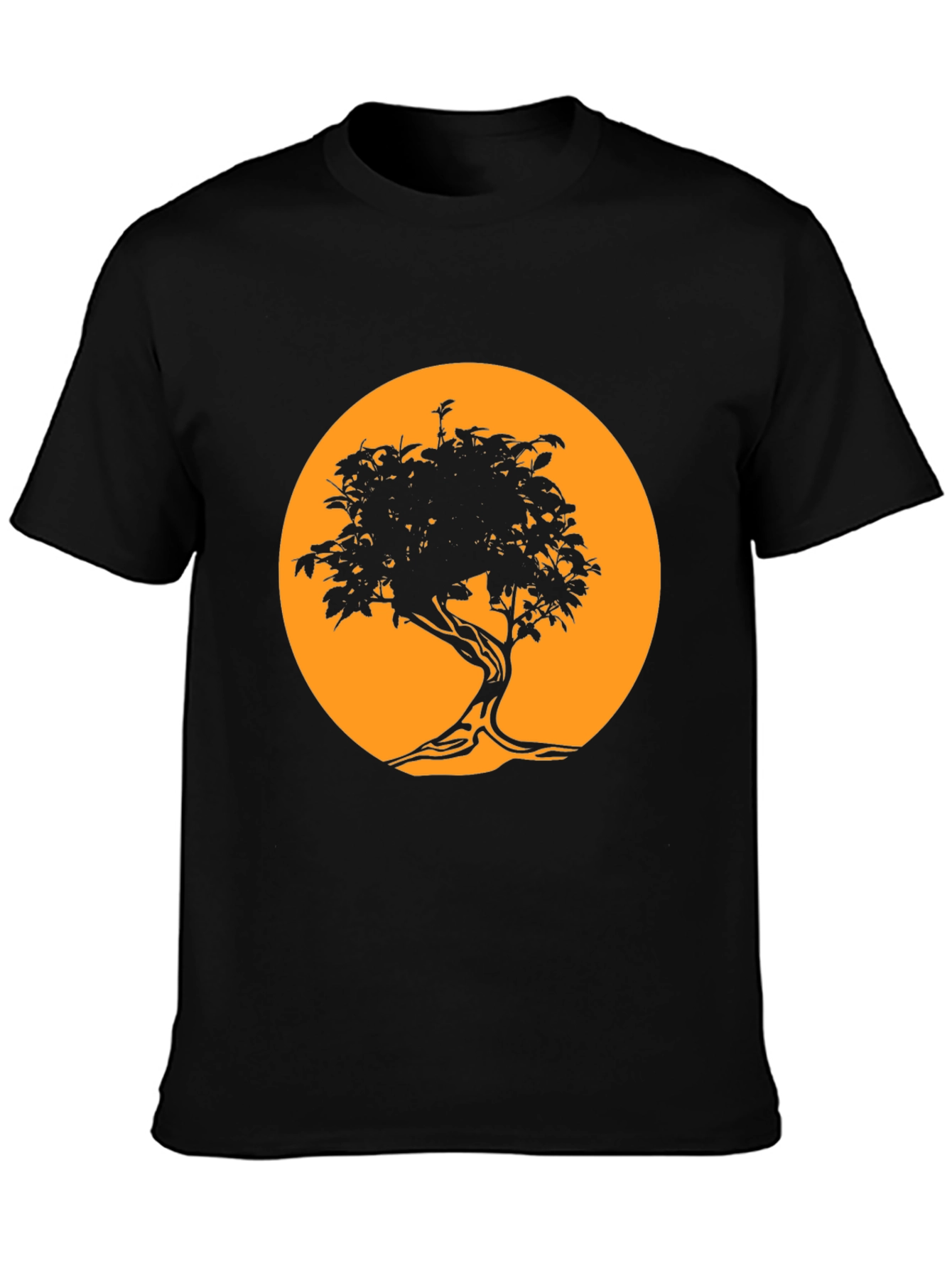 Black Tree Silhouette Tee - Graphic Print
