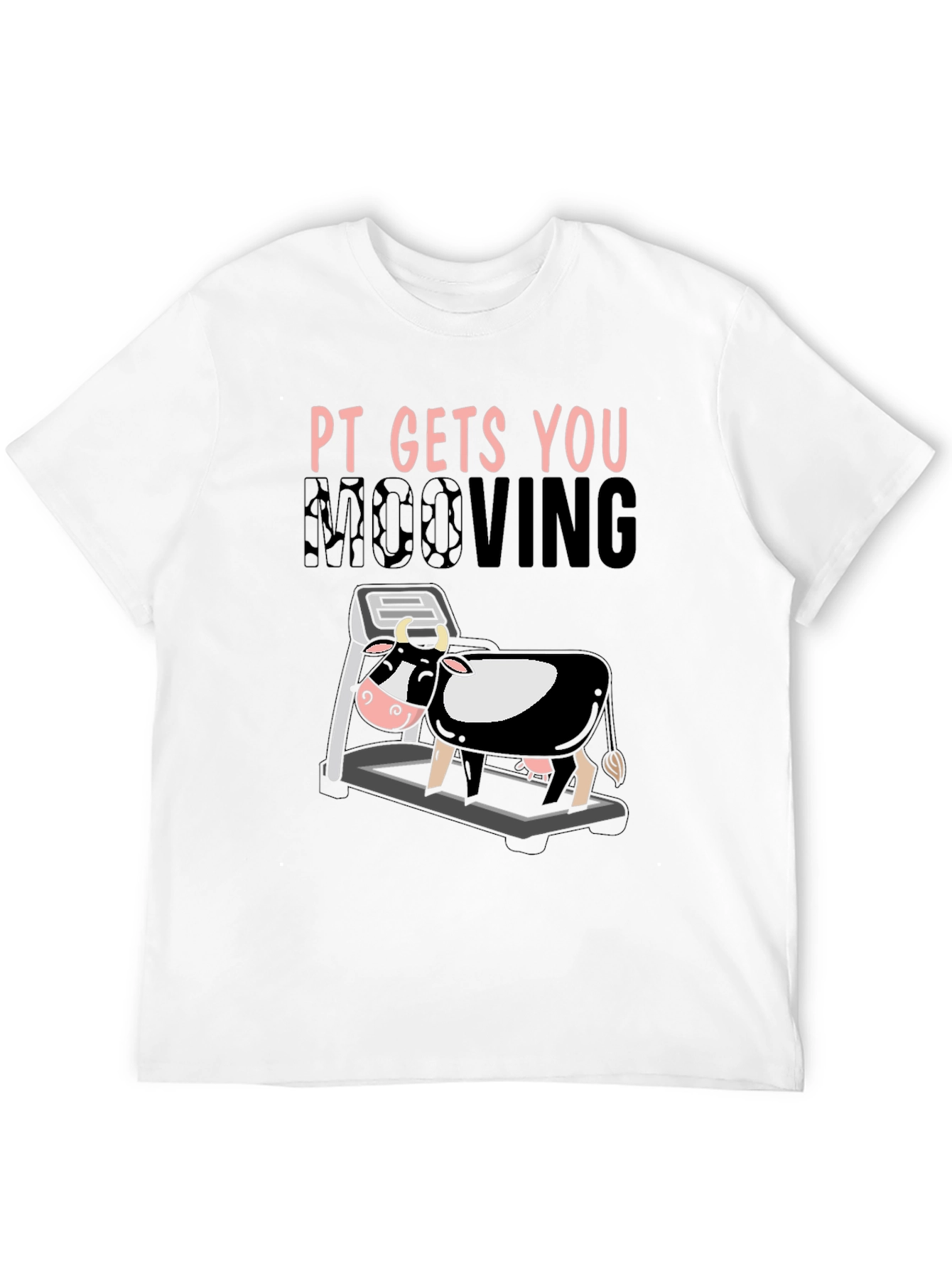 PT Gets You Moooving Black T-Shirt