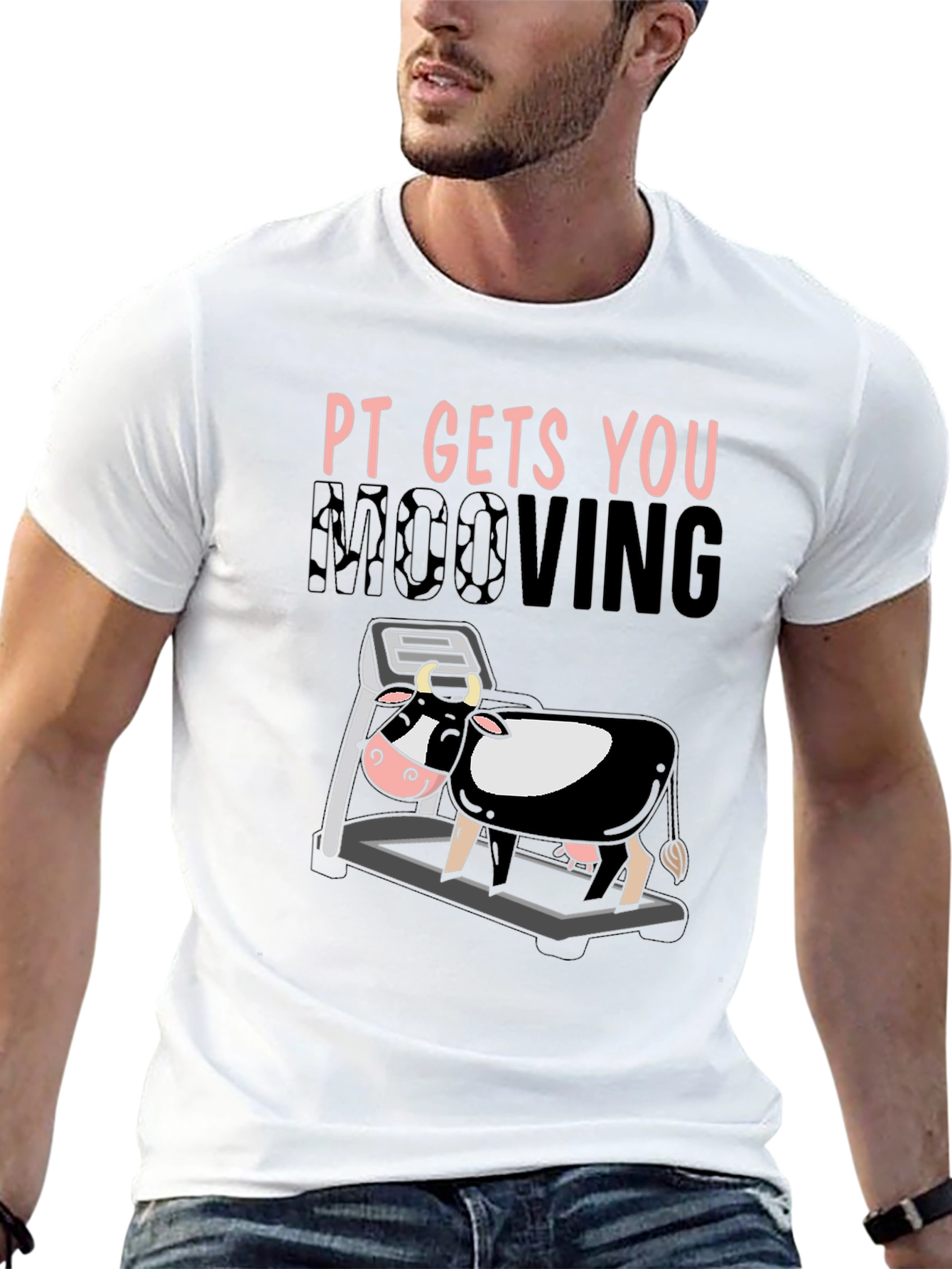 PT Gets You Moooving Black T-Shirt