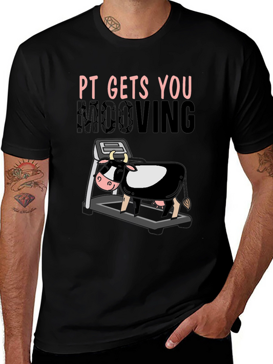 PT Gets You Moooving Black T-Shirt