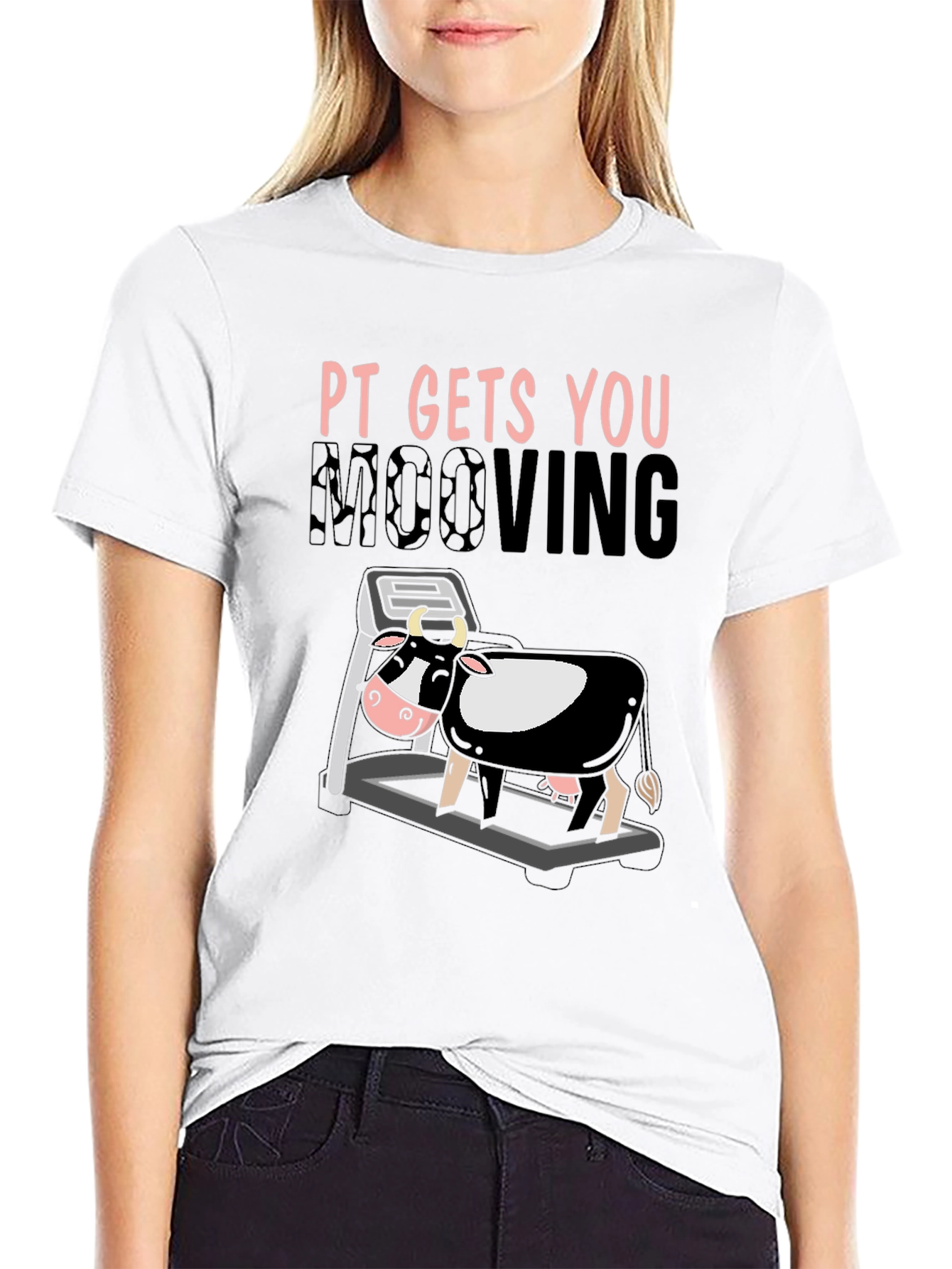 PT Gets You Moooving Black T-Shirt