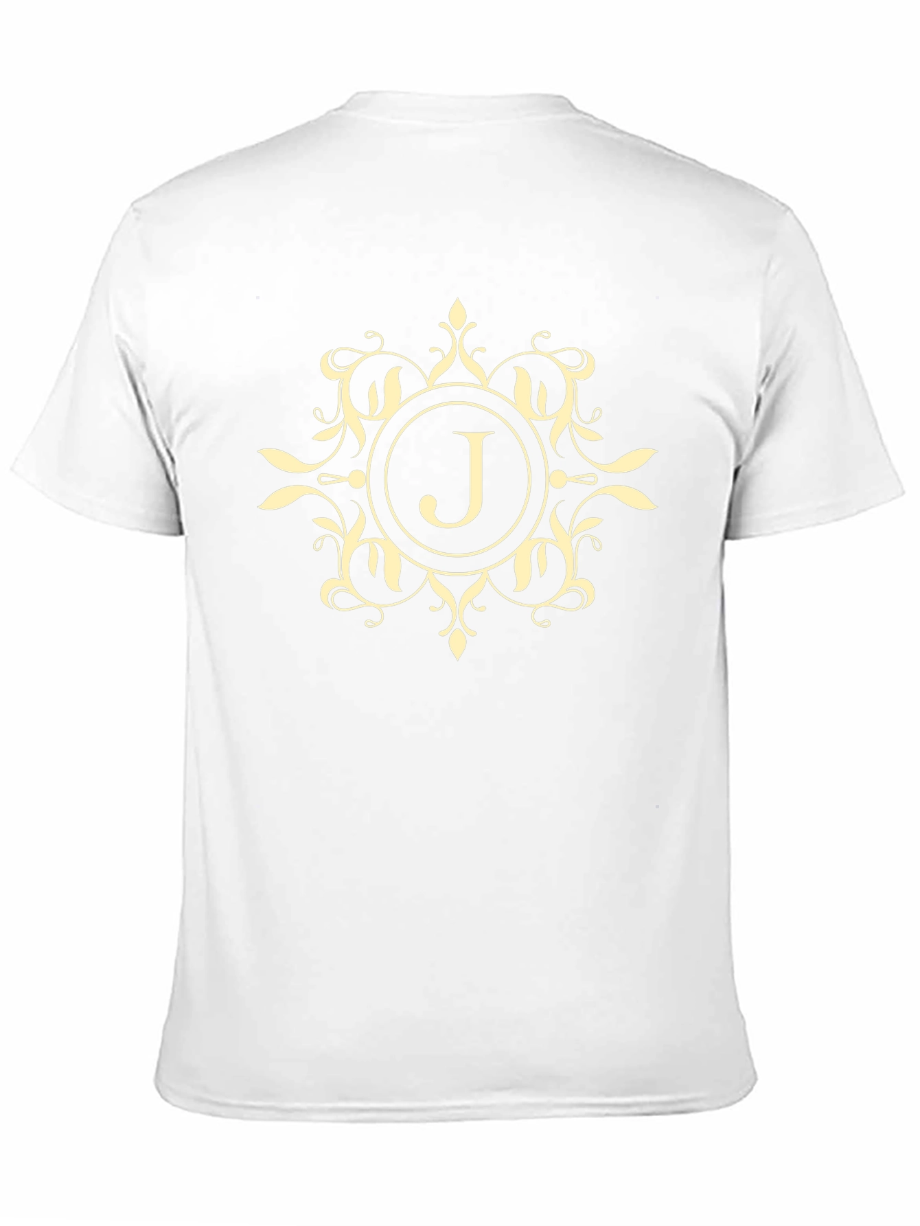 Elegant Monogram J Black T-Shirt