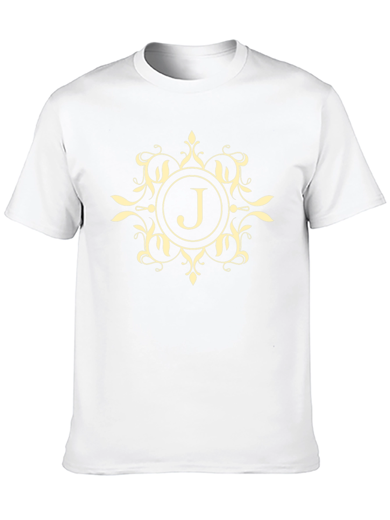 Elegant Monogram J Black T-Shirt