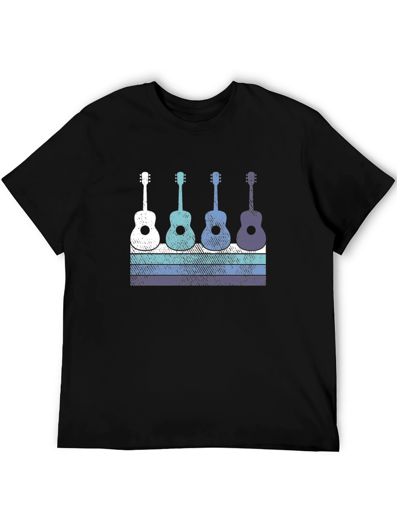 Retro Guitar T-Shirt - Music Lover Tee