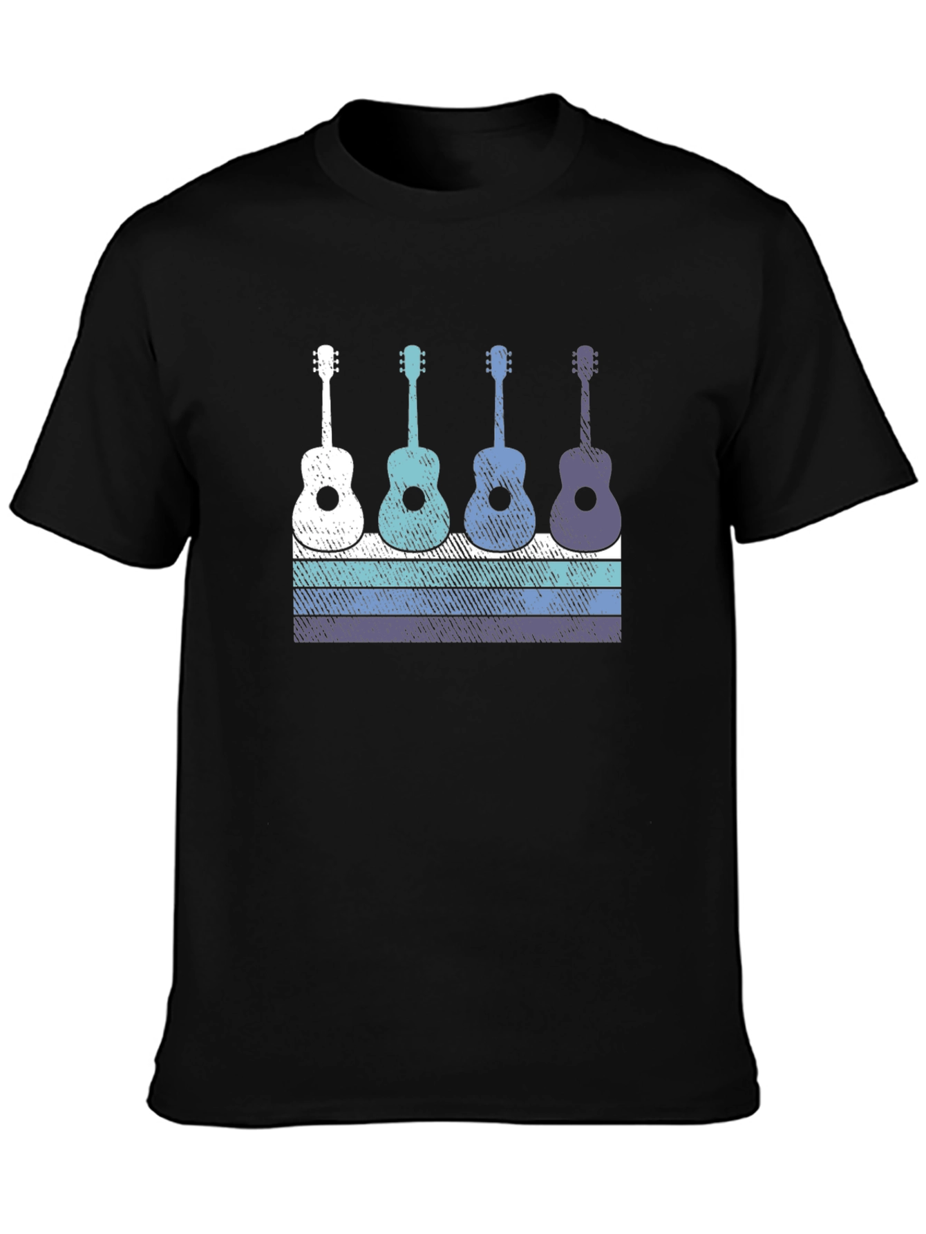 Retro Guitar T-Shirt - Music Lover Tee