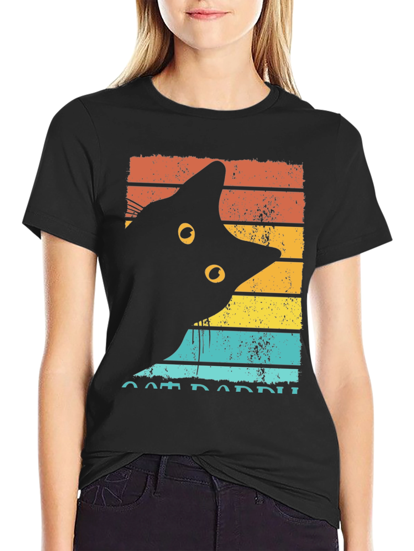 Retro Cat Daddy T-Shirt - Cool Cat Lover Tee