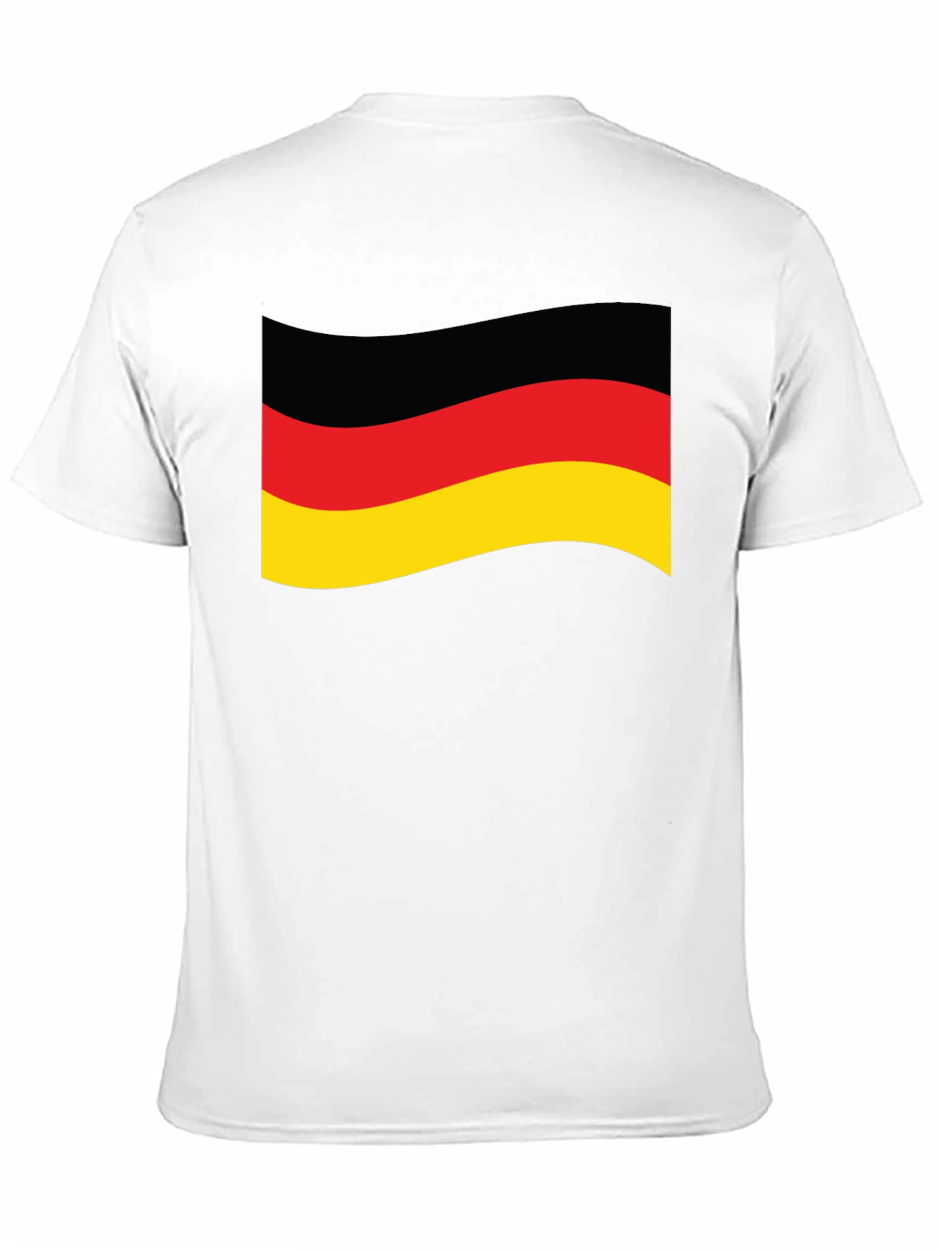 German Flag Graphic Tee - Black Cotton Shirt