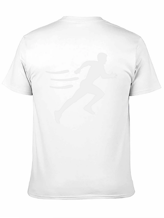Mens Black Graphic Tee - Runner Design