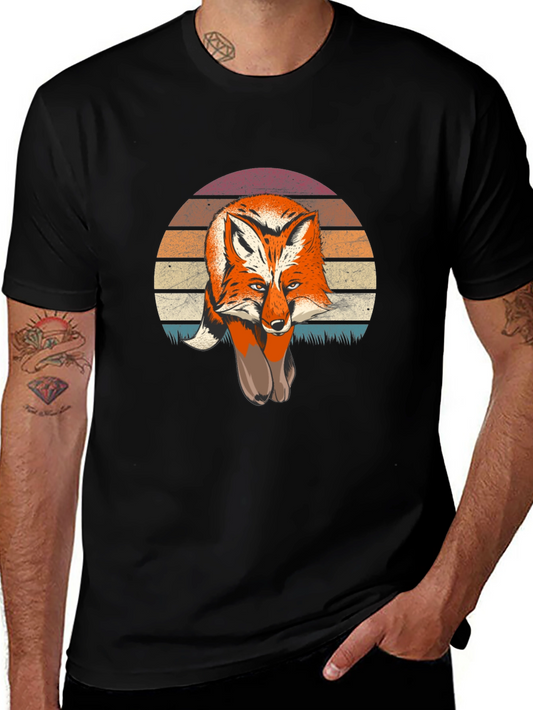 Retro Fox Graphic Tee - Vintage Style Comfort