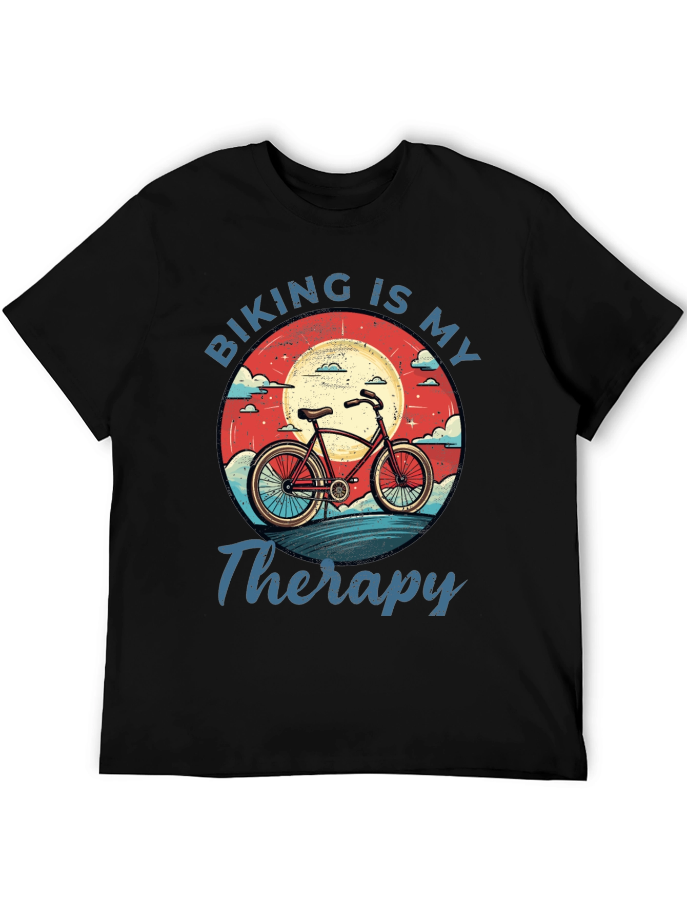 Biking is My Therapy Graphic T-Shirt