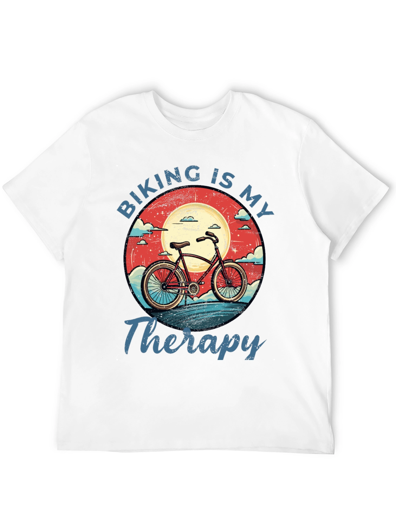 Biking is My Therapy Graphic T-Shirt