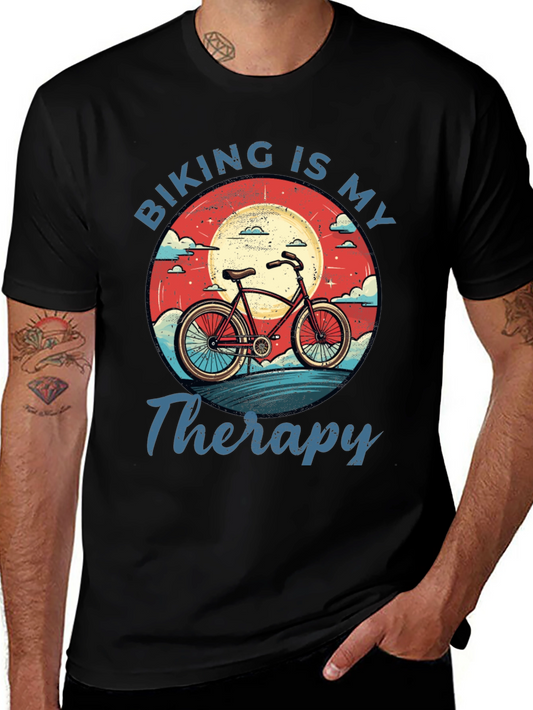 Biking is My Therapy Graphic T-Shirt