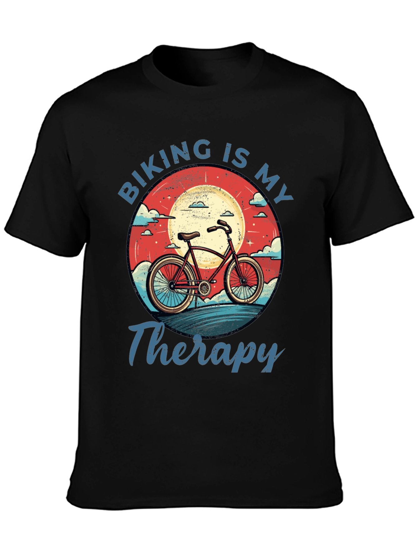 Biking is My Therapy Graphic T-Shirt
