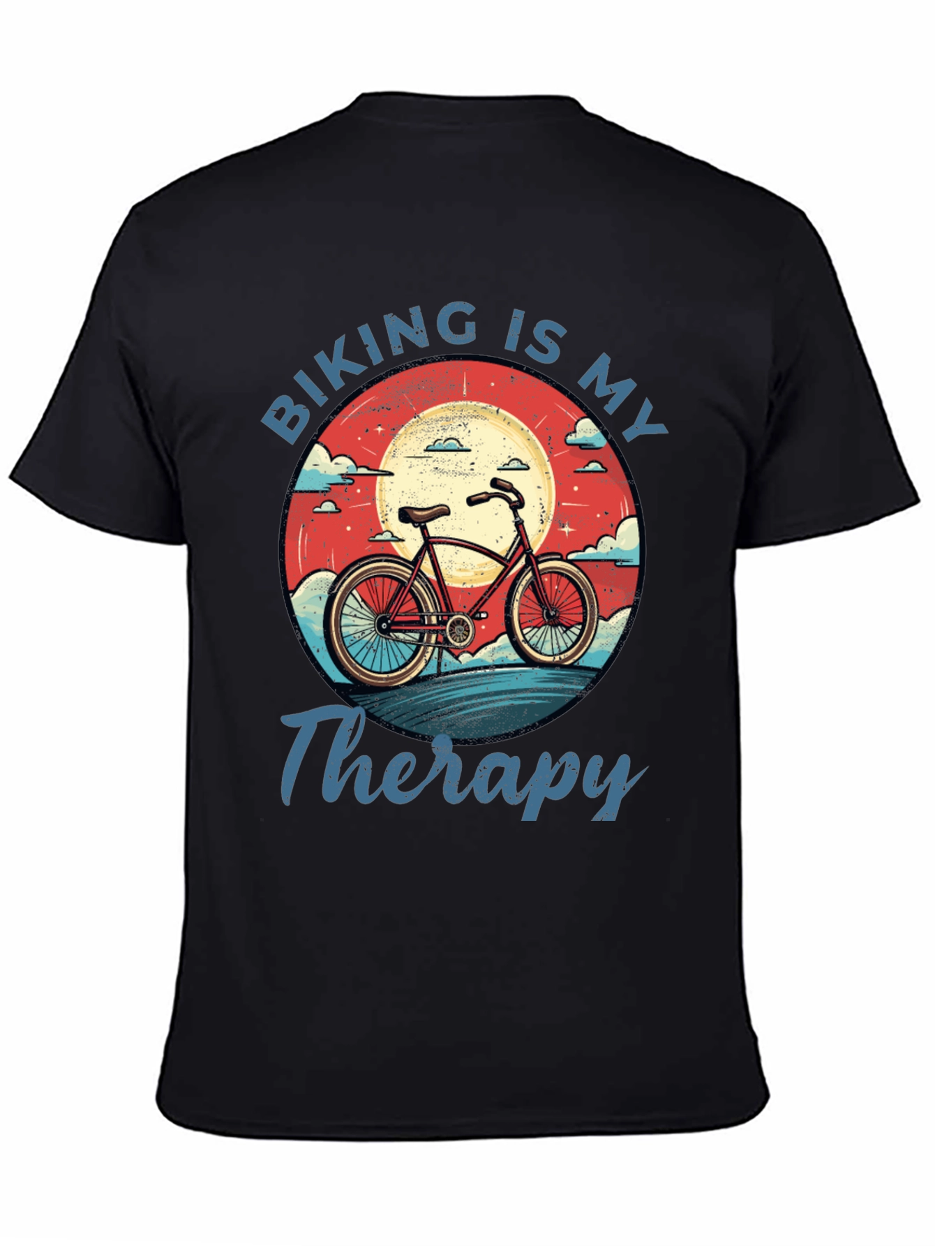 Biking is My Therapy Graphic T-Shirt