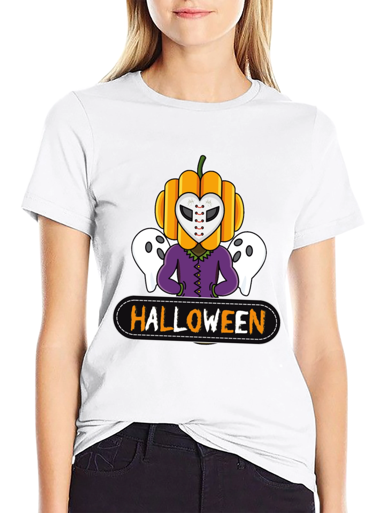 Halloween Pumpkin Mask T-Shirt