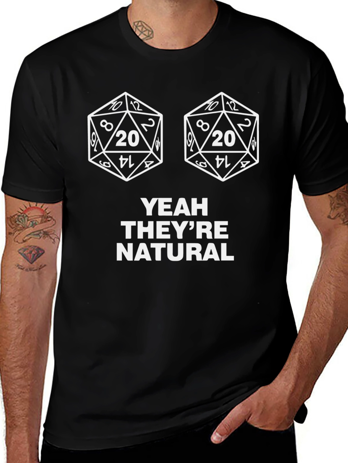Natural 20 D&D T-Shirt - Dice Graphic Tee