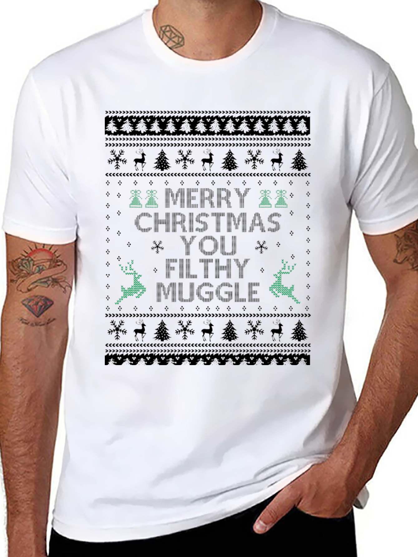 Merry Christmas You Filthy Muggle Ugly Christmas T-Shirt