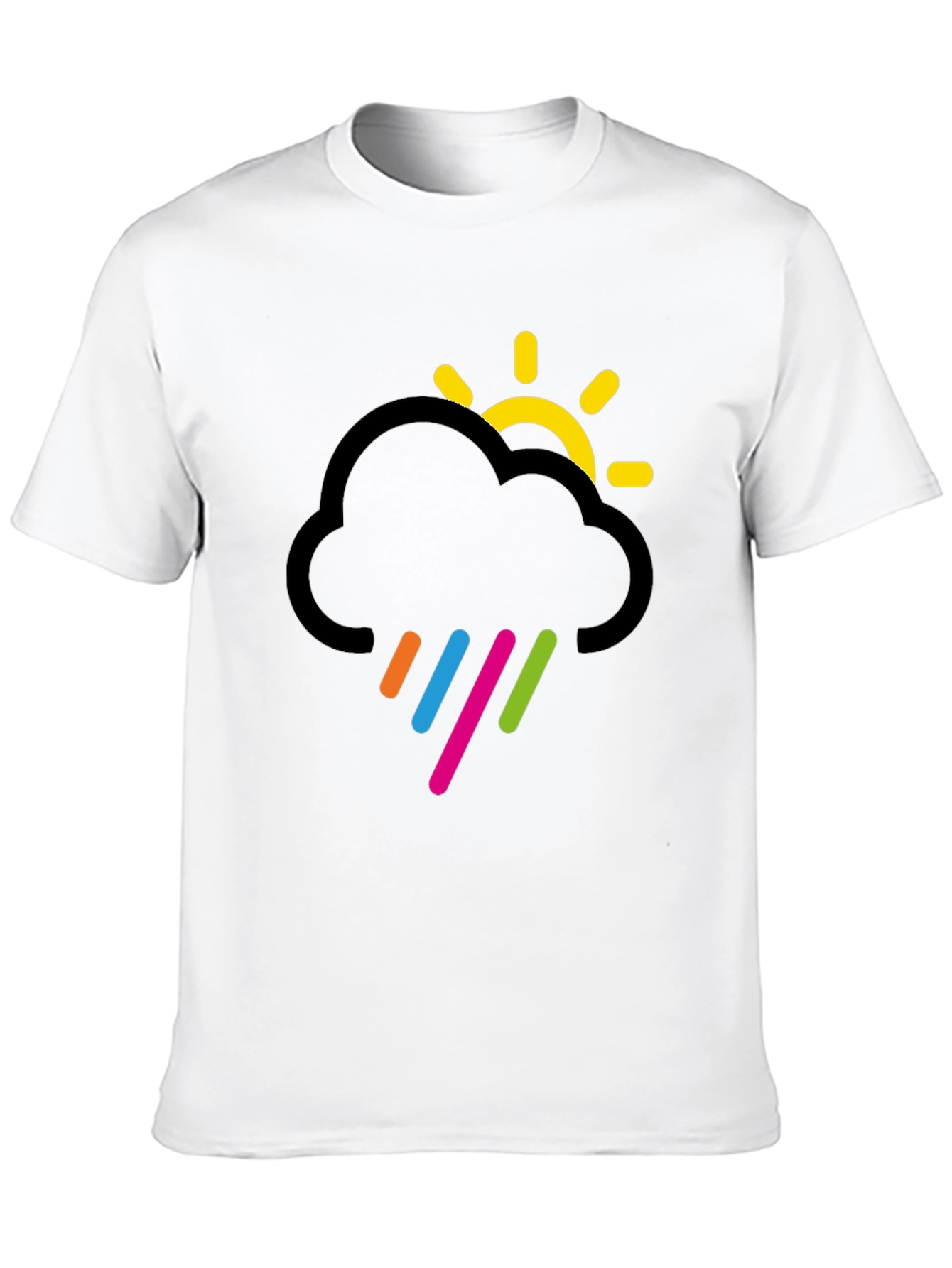 Cloud & Sun Graphic Black T-Shirt