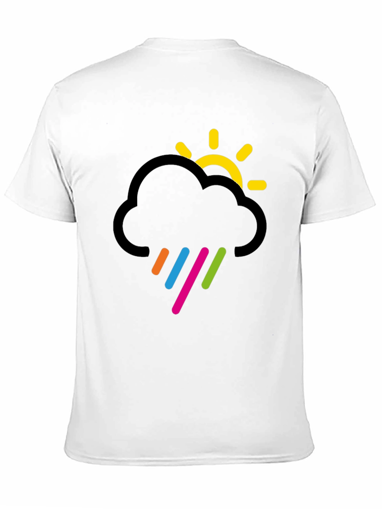 Cloud & Sun Graphic Black T-Shirt