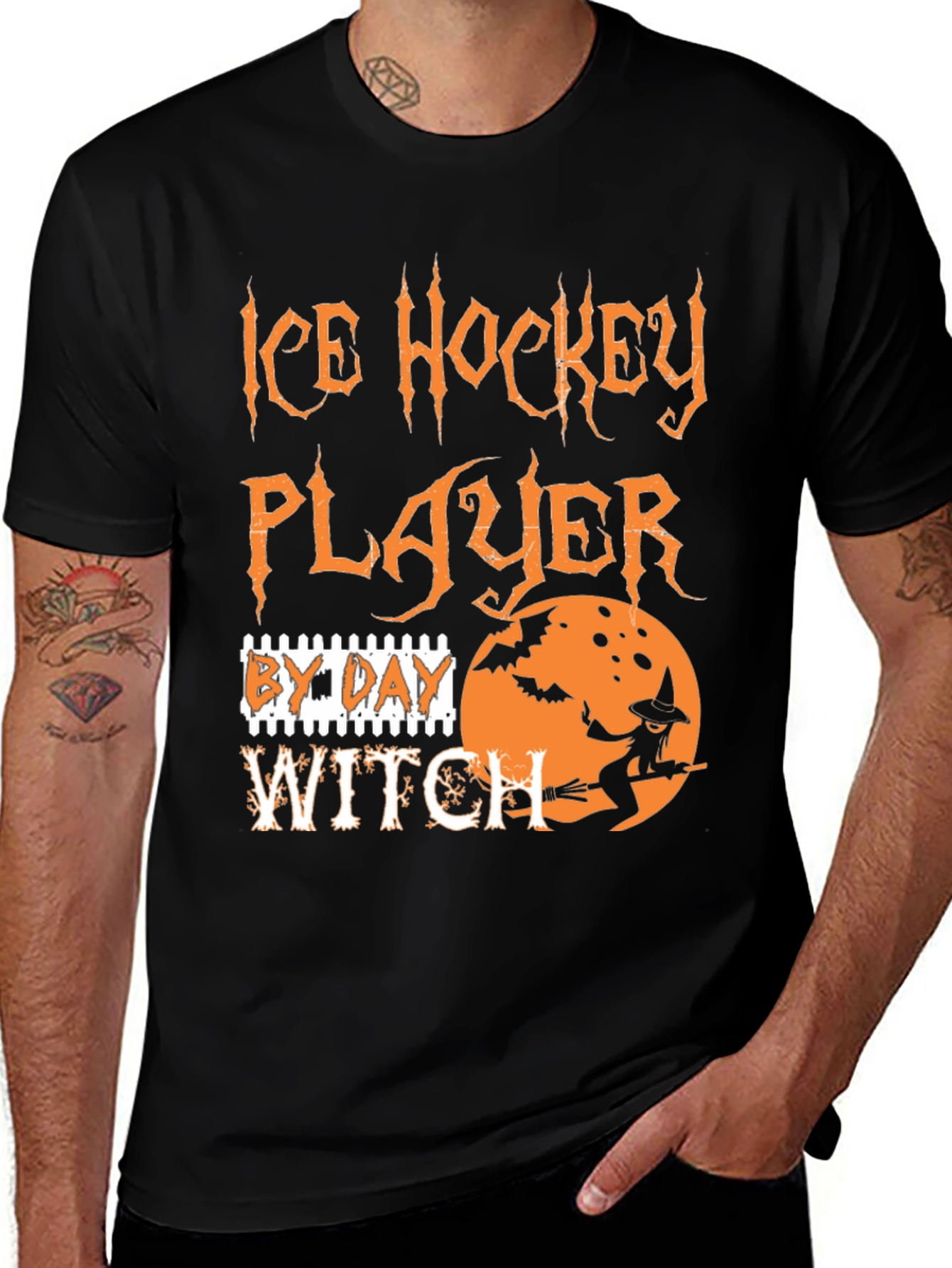 Ice Hockey Player By Day Witch T-Shirt