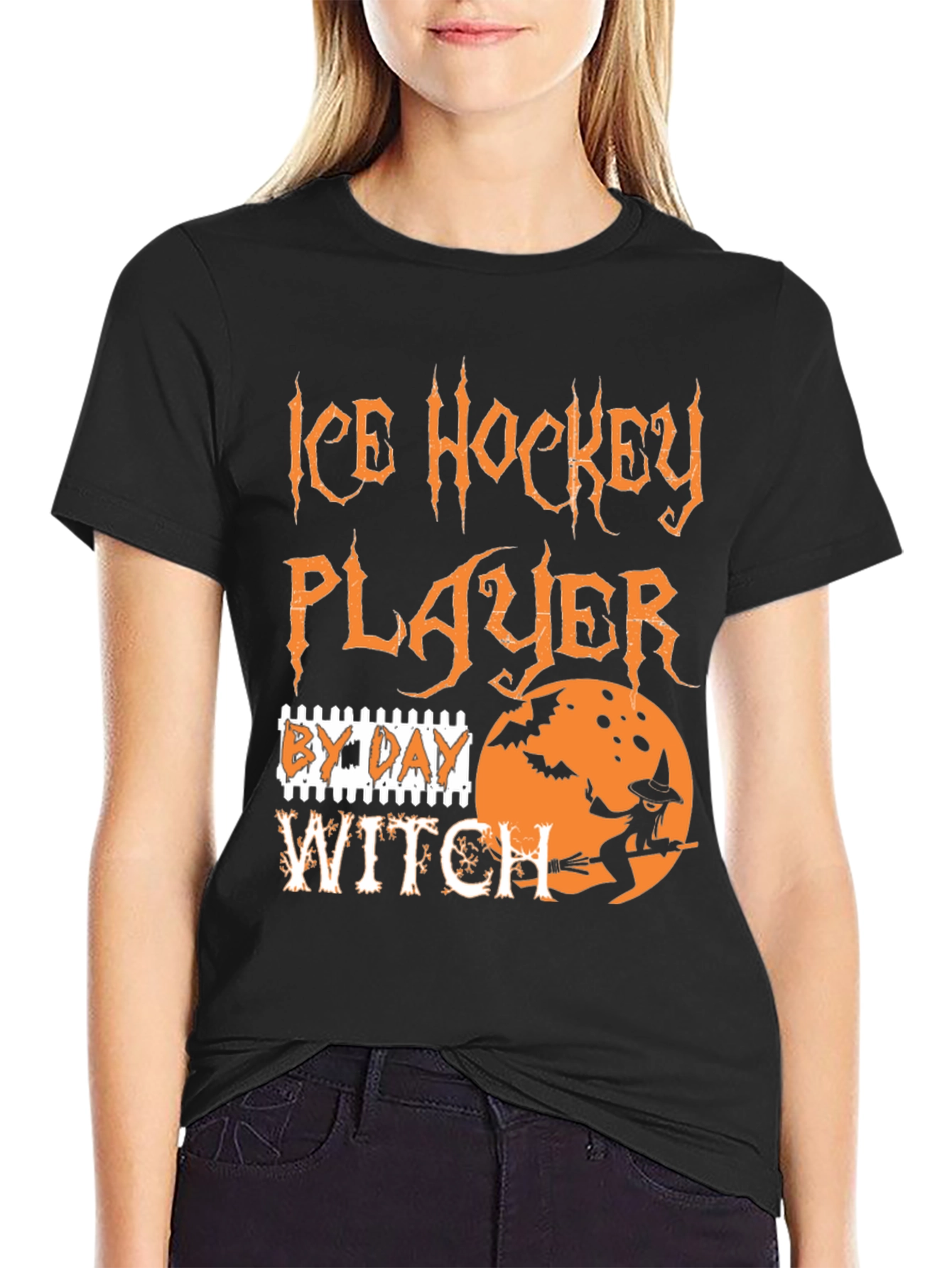 Ice Hockey Player By Day Witch T-Shirt