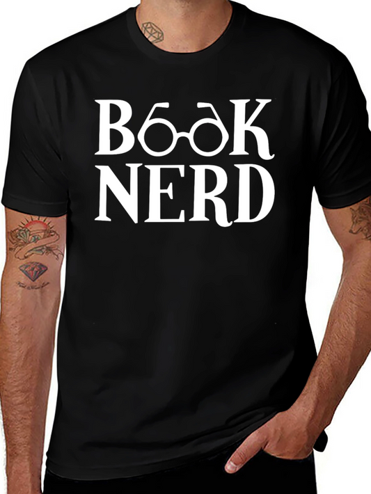 Book Nerd T-Shirt - Black Cotton Blend