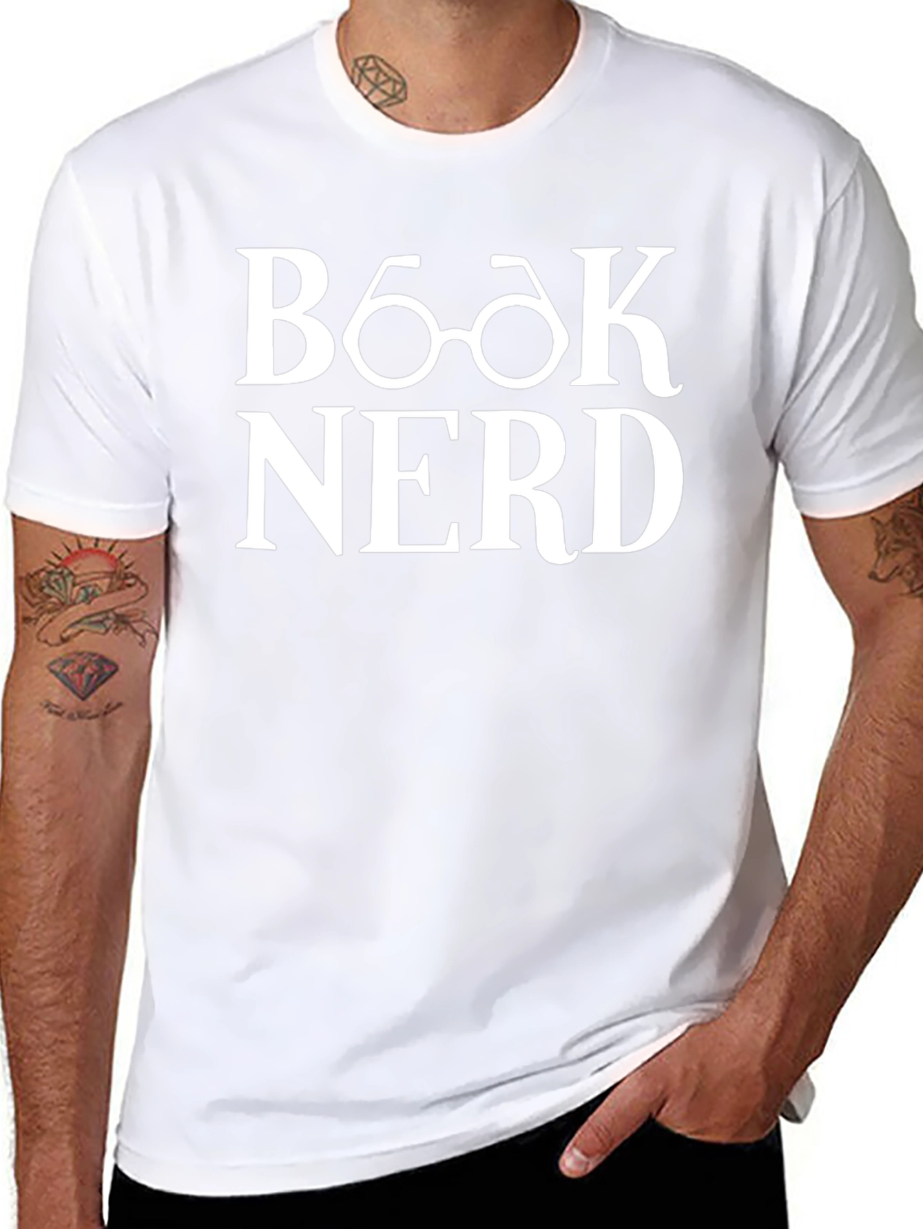 Book Nerd T-Shirt - Black Cotton Blend
