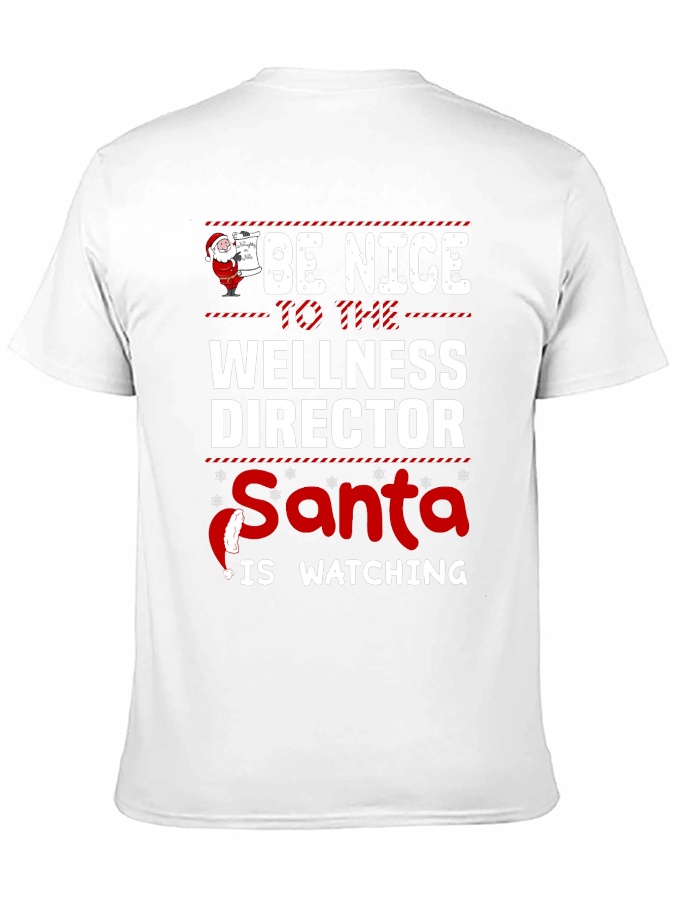 Wellness Director Santa Watching Graphic T-Shirt