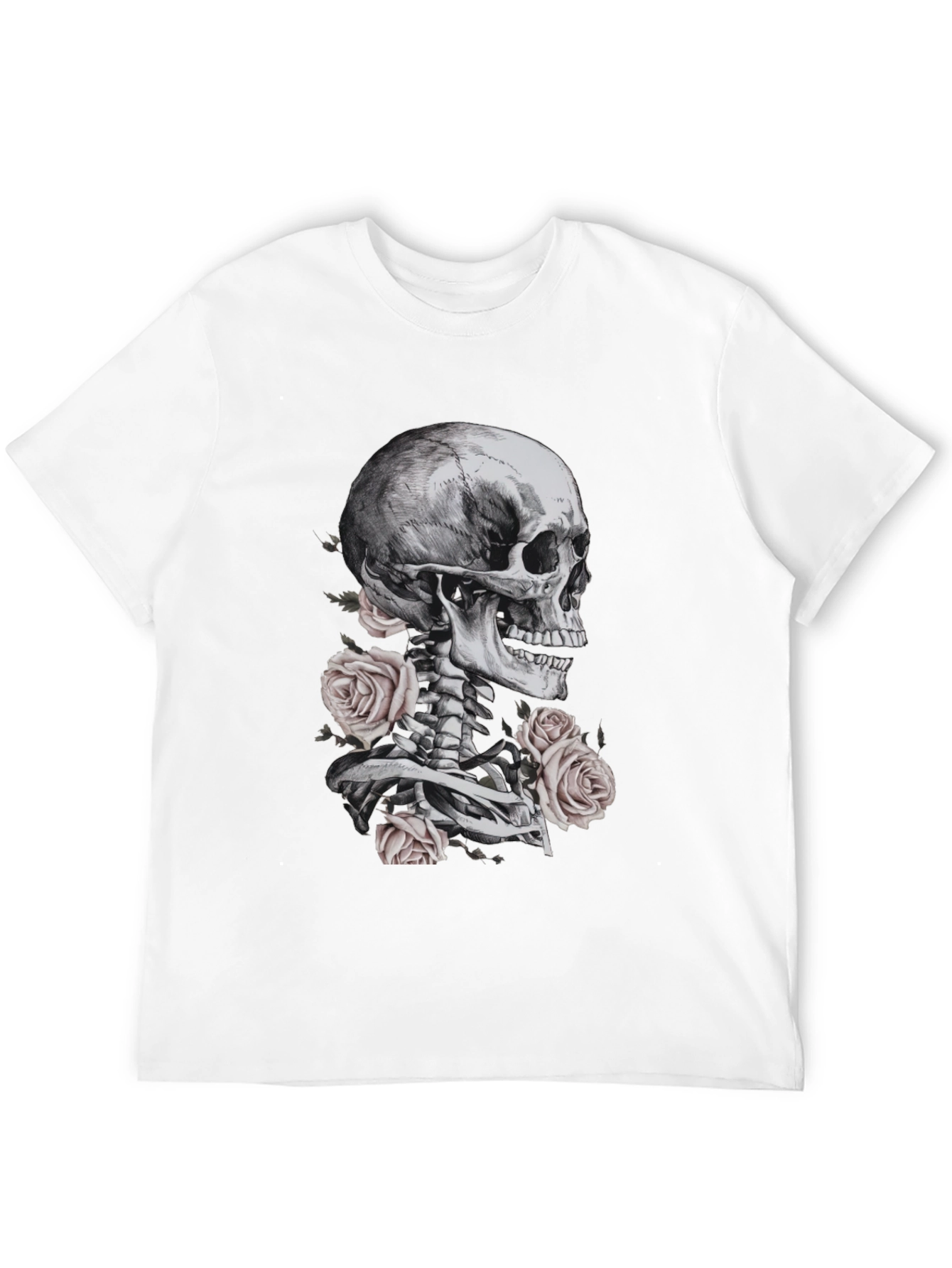 Skull and Roses Graphic T-Shirt