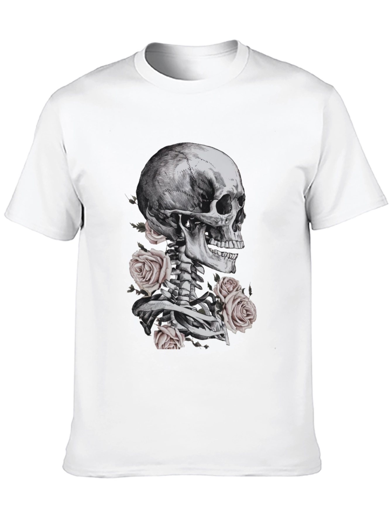Skull and Roses Graphic T-Shirt