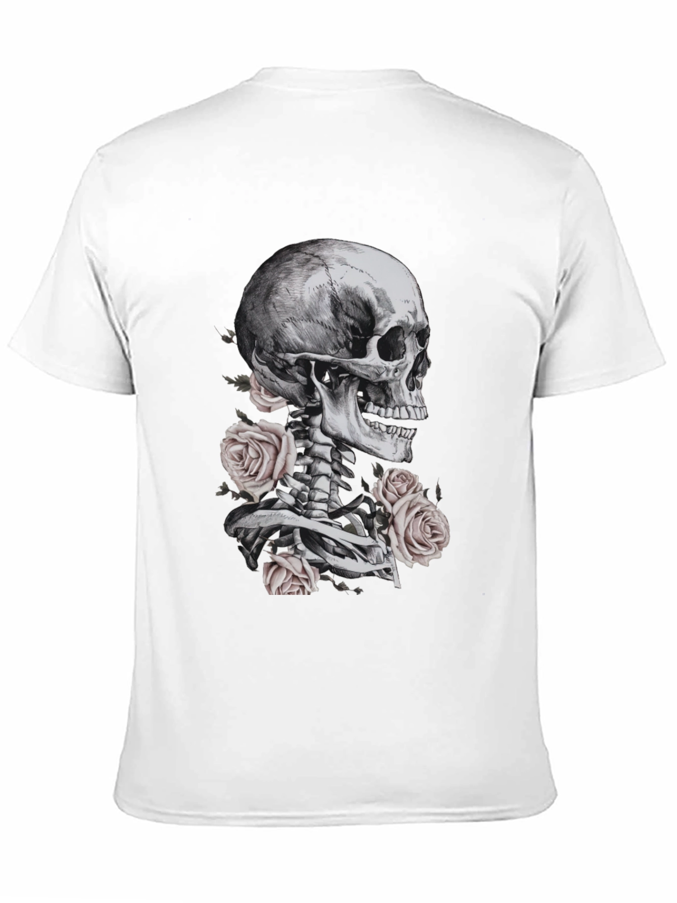 Skull and Roses Graphic T-Shirt