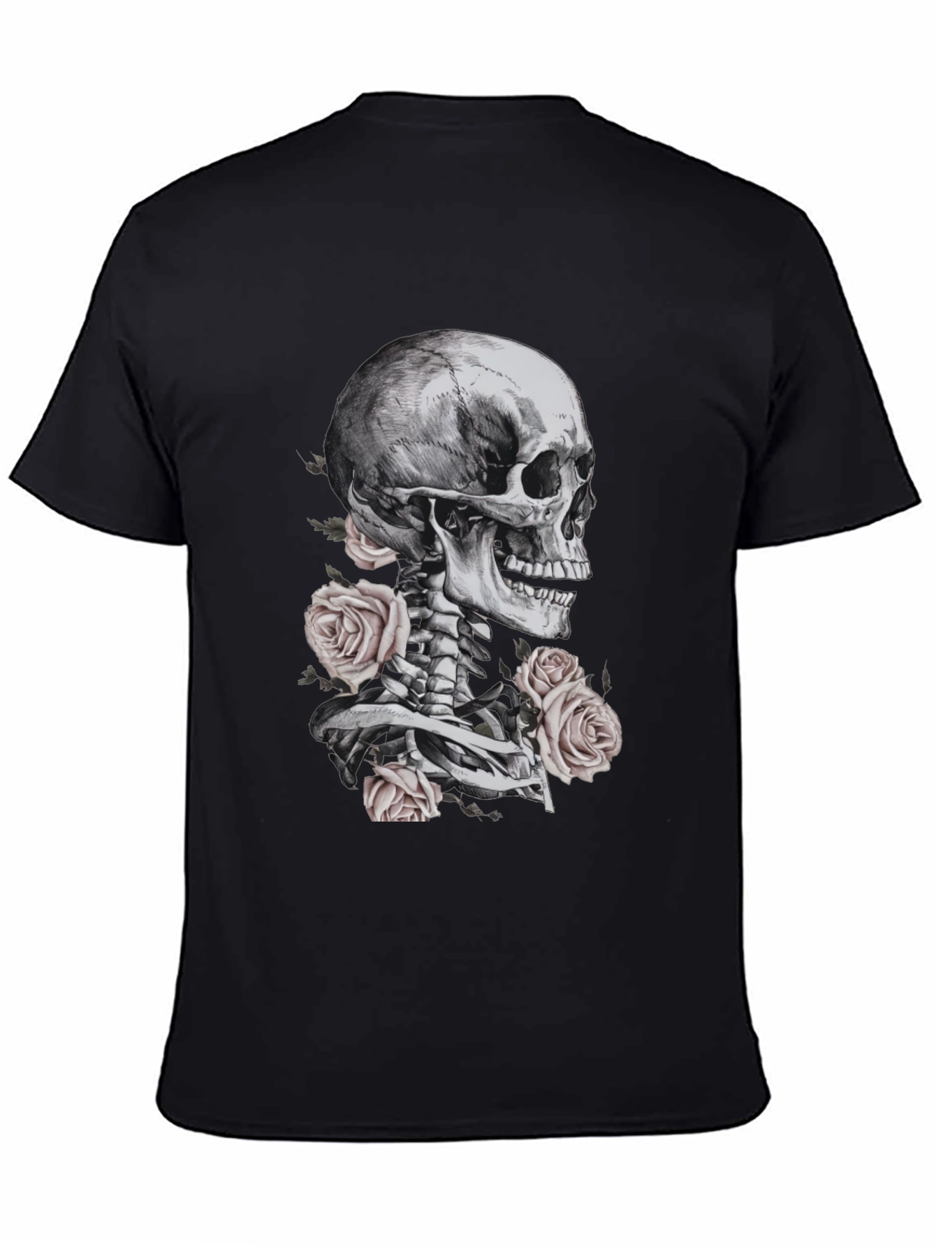 Skull and Roses Graphic T-Shirt