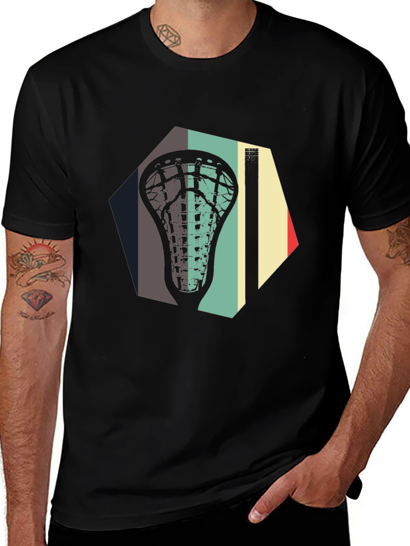 Retro Lacrosse Stick T-Shirt