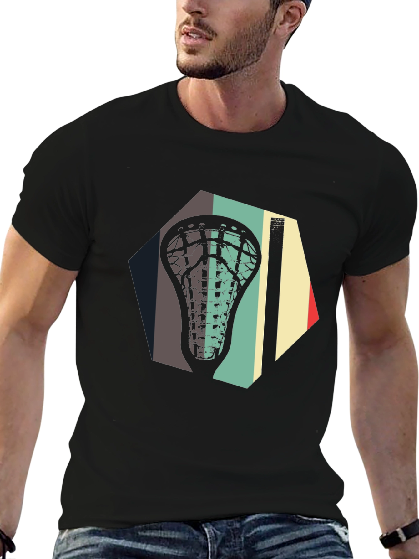 Retro Lacrosse Stick T-Shirt