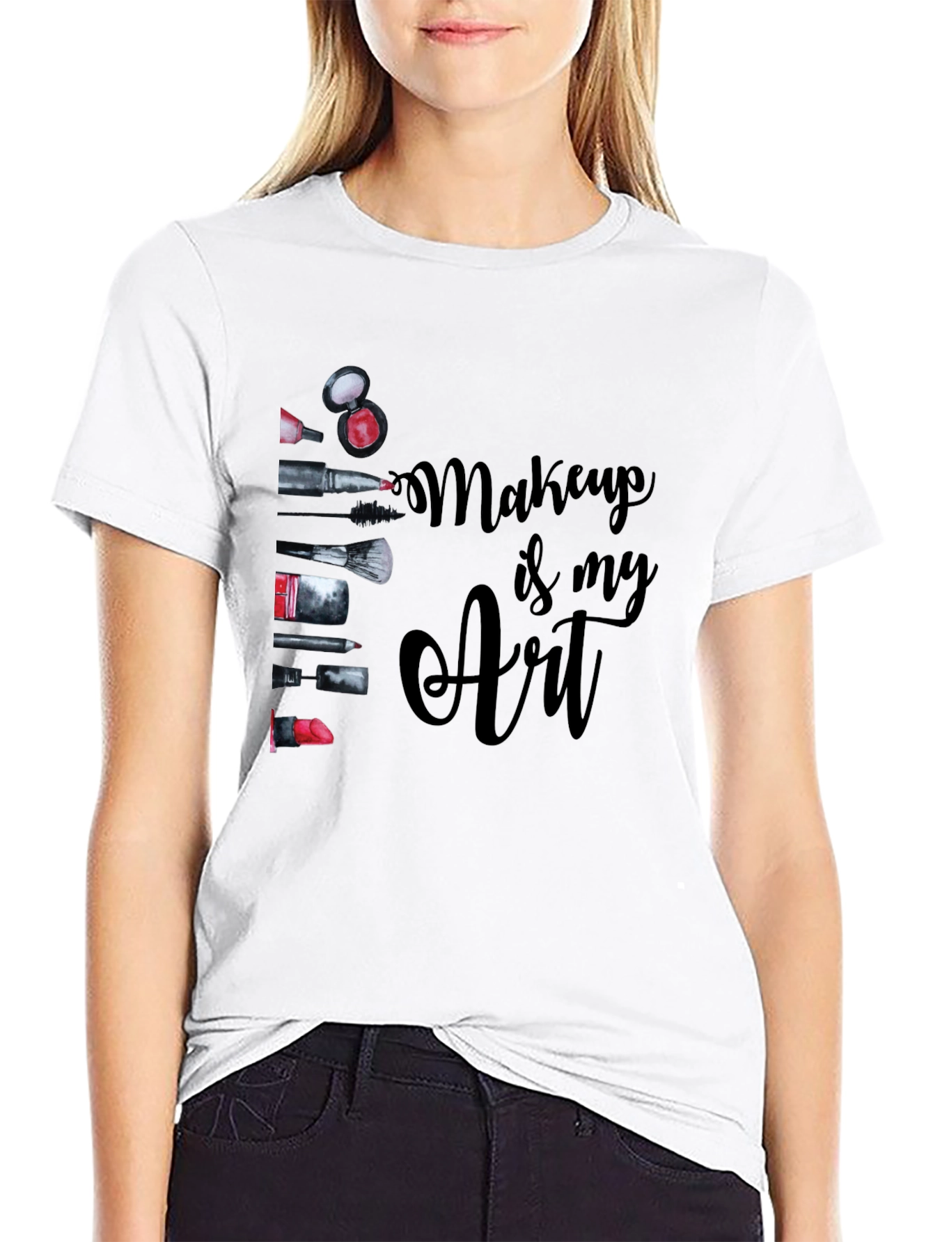 Makeup Is My Art Black Graphic T-Shirt