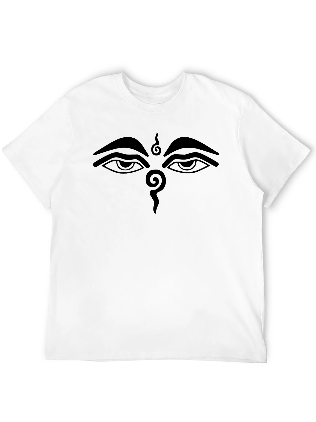 Buddha Eyes Graphic Tee - Black Crew Neck