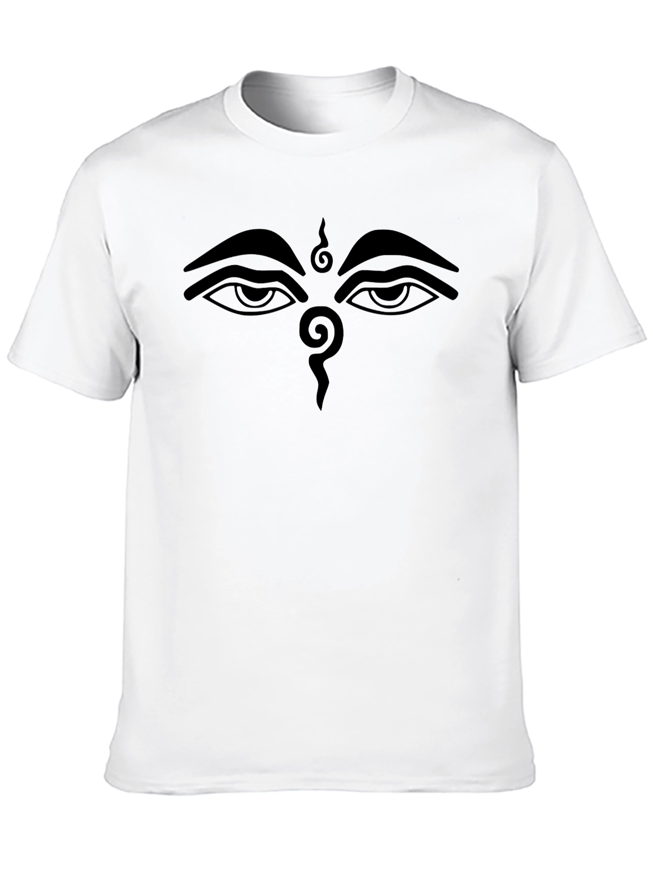 Buddha Eyes Graphic Tee - Black Crew Neck