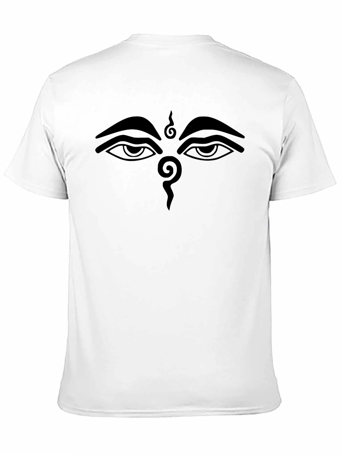 Buddha Eyes Graphic Tee - Black Crew Neck