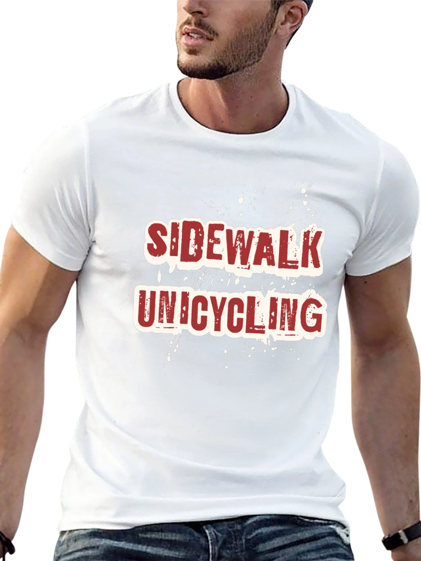 Sidewalk Unicycling Black Tee