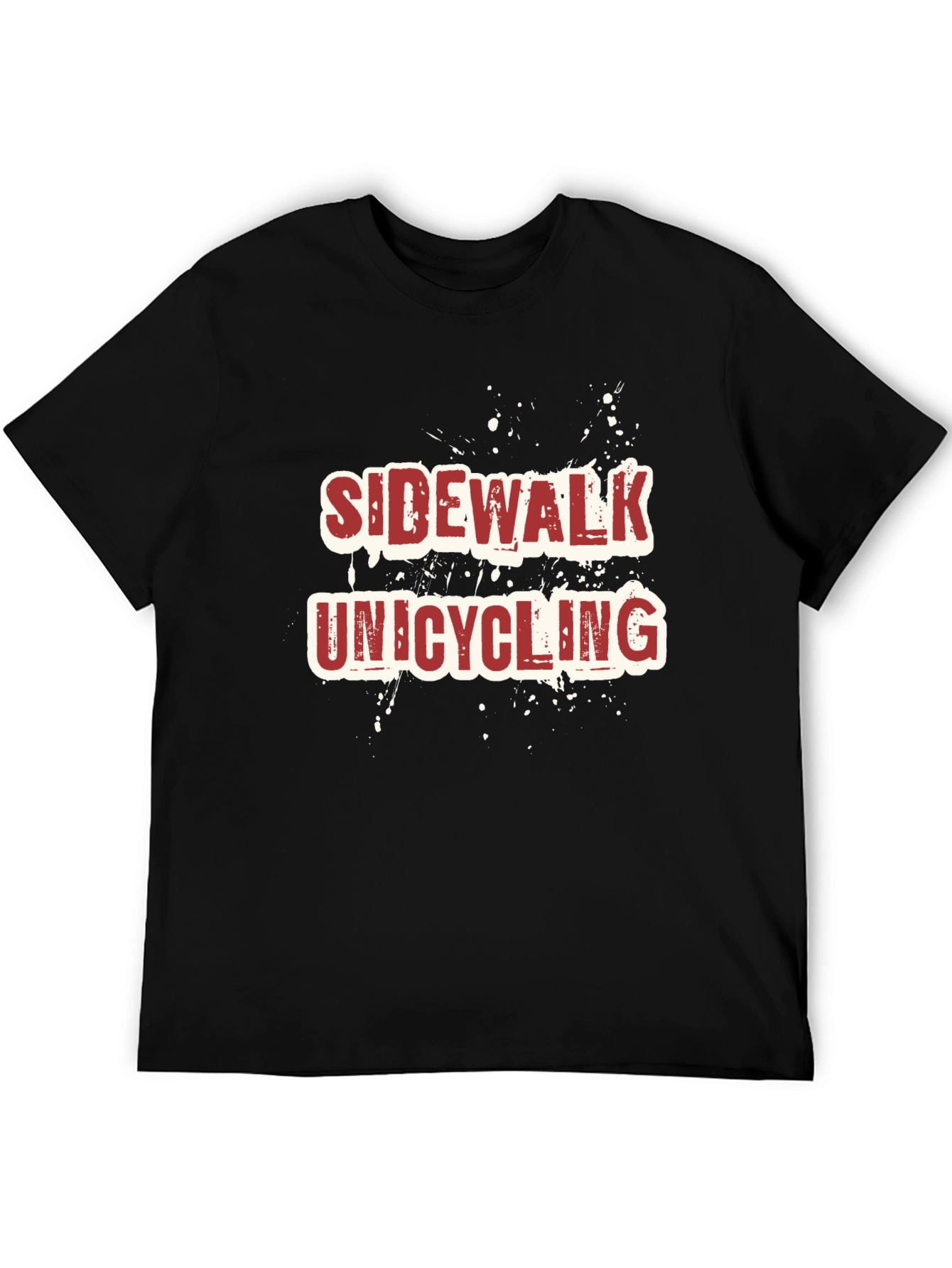Sidewalk Unicycling Black Tee