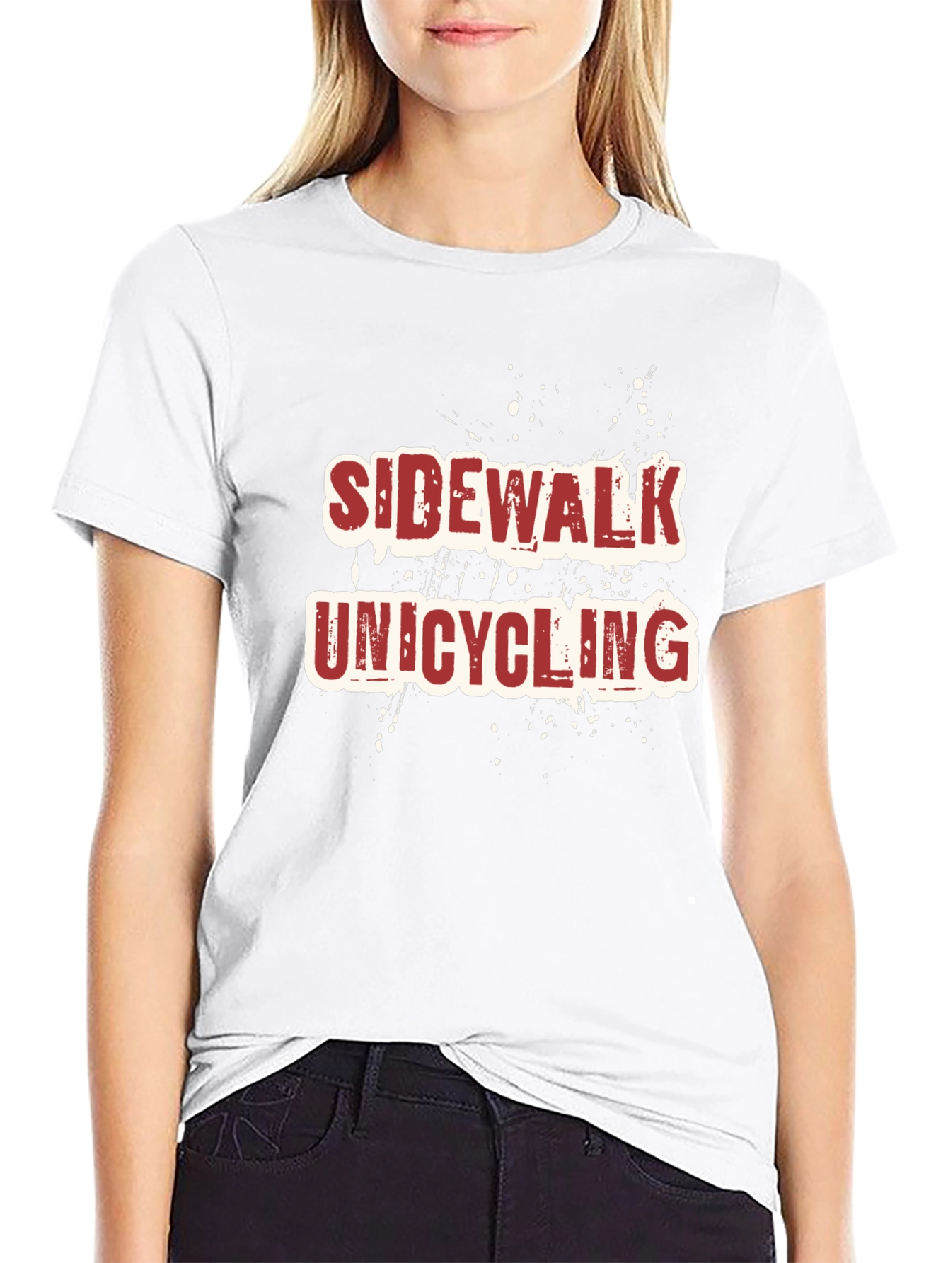 Sidewalk Unicycling Black Tee