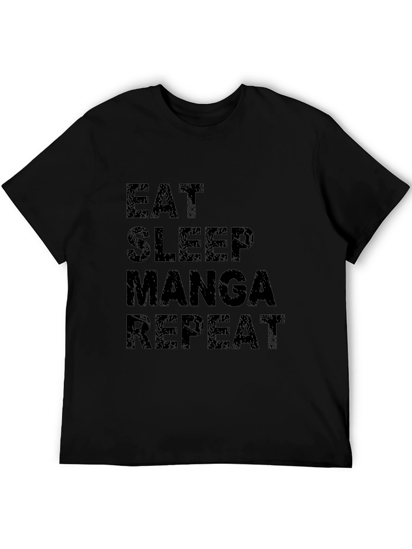 Eat Sleep Manga Repeat T-Shirt - Black Casual Tee