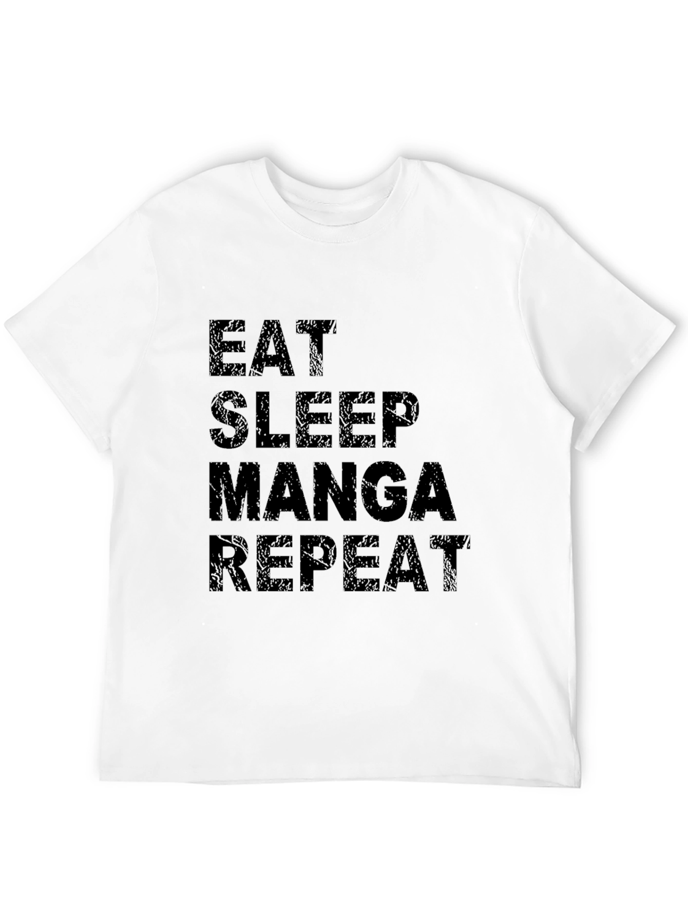 Eat Sleep Manga Repeat T-Shirt - Black Casual Tee
