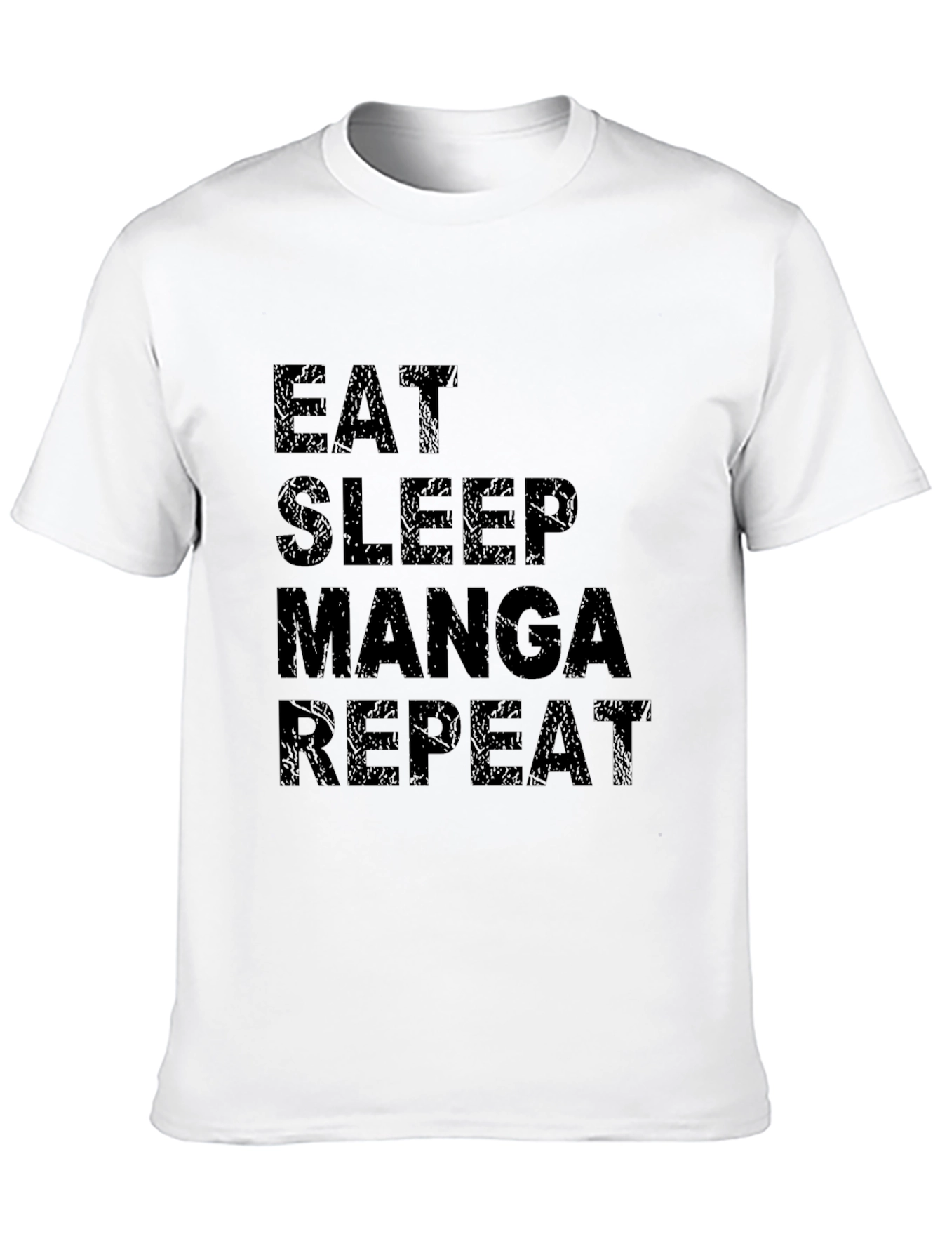 Eat Sleep Manga Repeat T-Shirt - Black Casual Tee