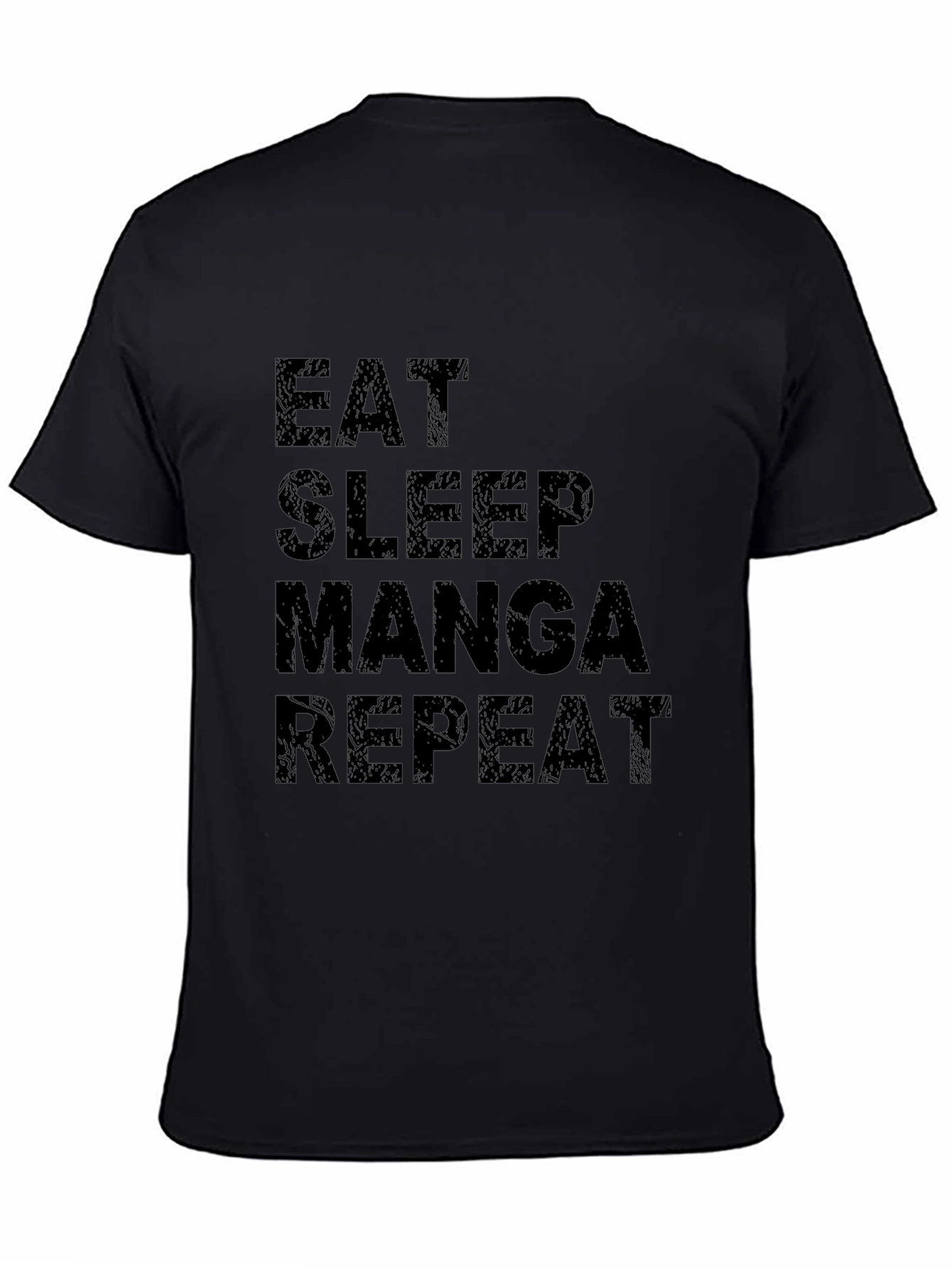 Eat Sleep Manga Repeat T-Shirt - Black Casual Tee