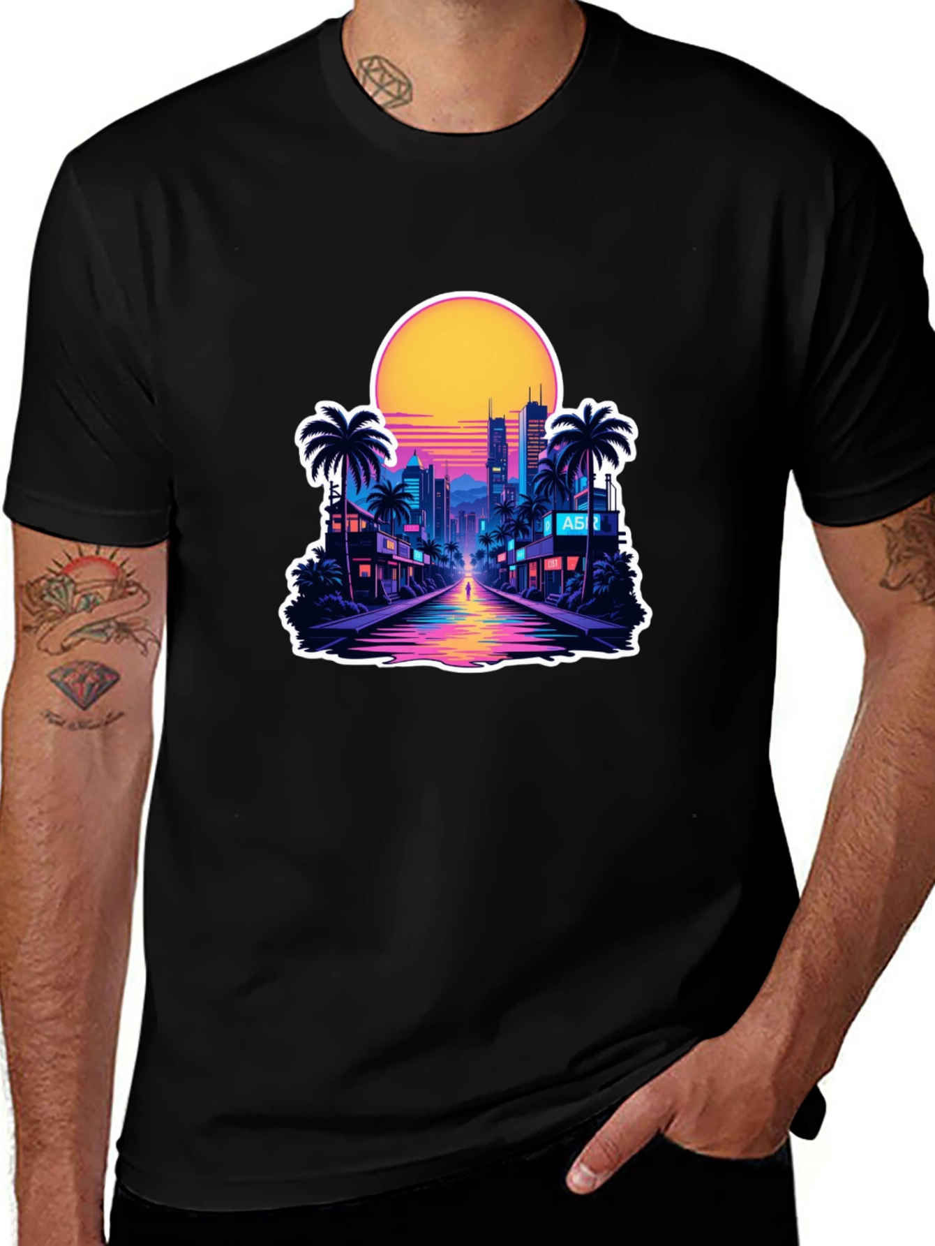 Retro Wave Cityscape T-Shirt