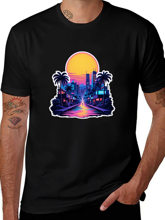 Retro Wave Cityscape T-Shirt