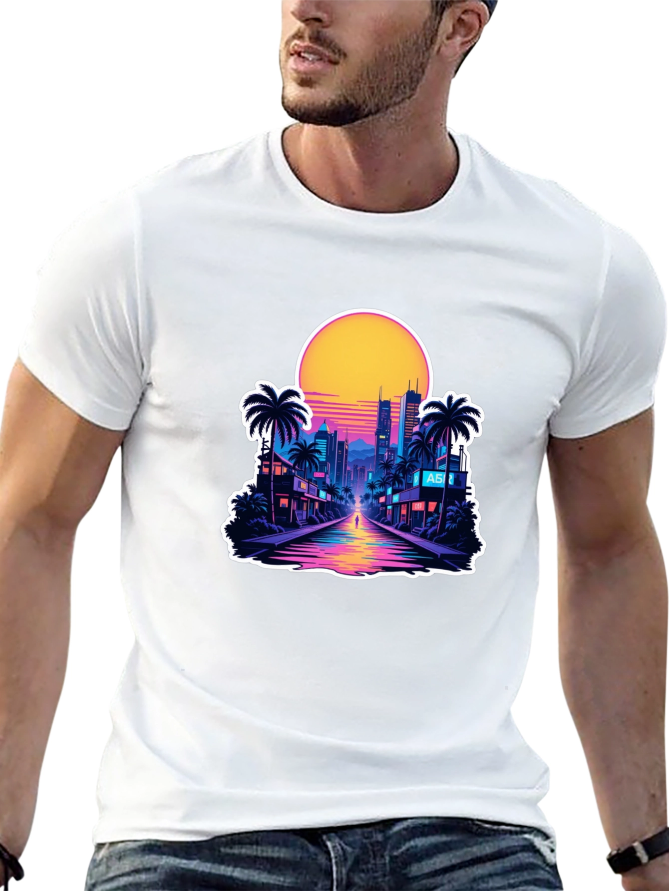 Retro Wave Cityscape T-Shirt